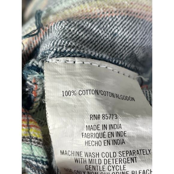 O’Neill Women’s 28 Striped Wide Leg Cotton Pull-On Lounge Boho Pants - Picture 5 of 11